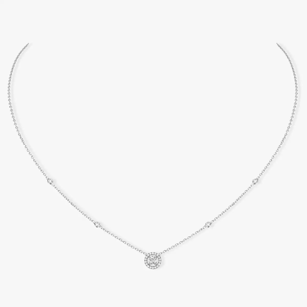 [Cadisa]Diamond Necklace 0,20ct Brilliant Shape Joy