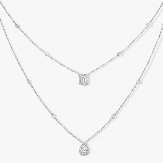 [Cadisa]Diamond Necklace My Twin 2 Rows