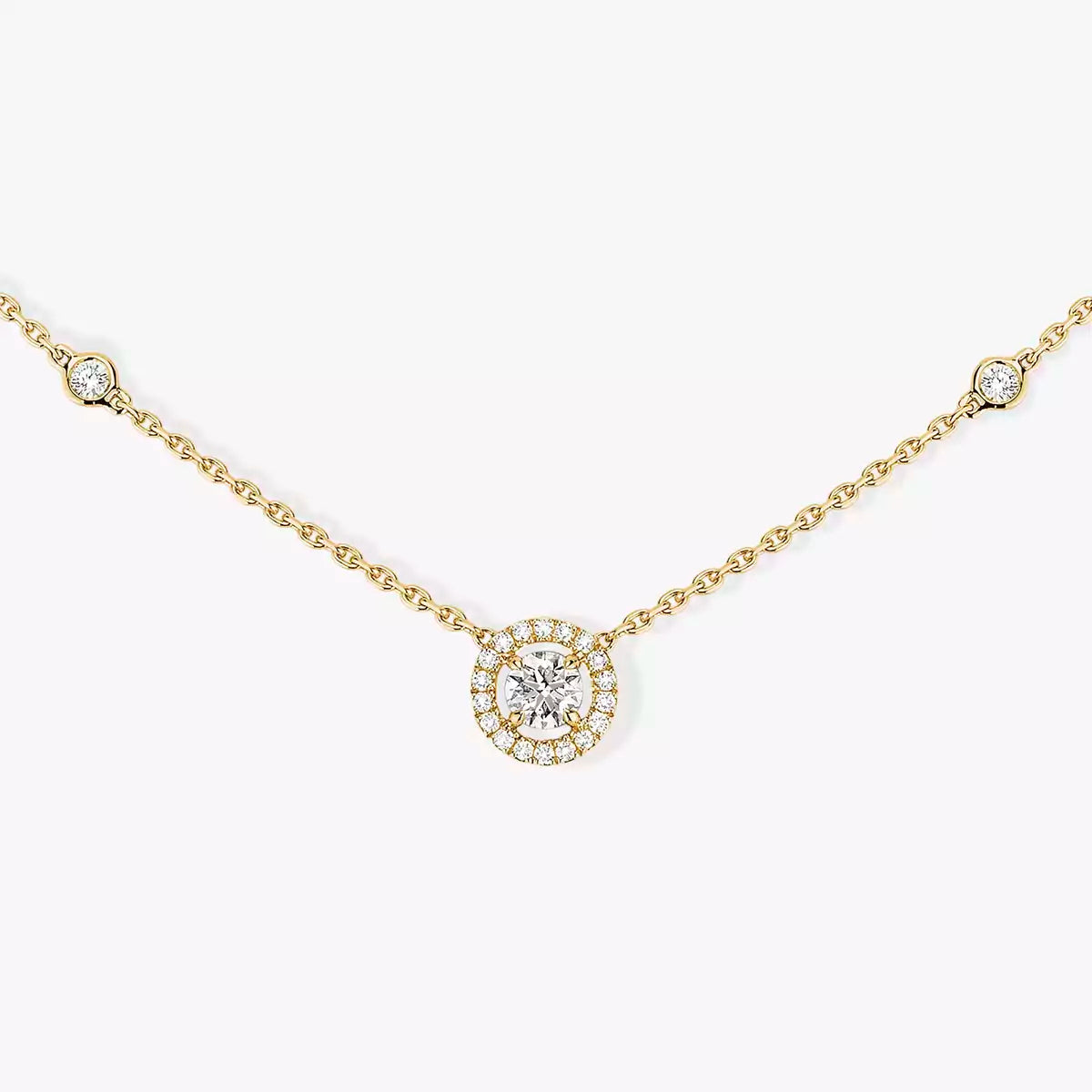 [Cadisa]Diamond Necklace 0,20ct Brilliant Shape Joy