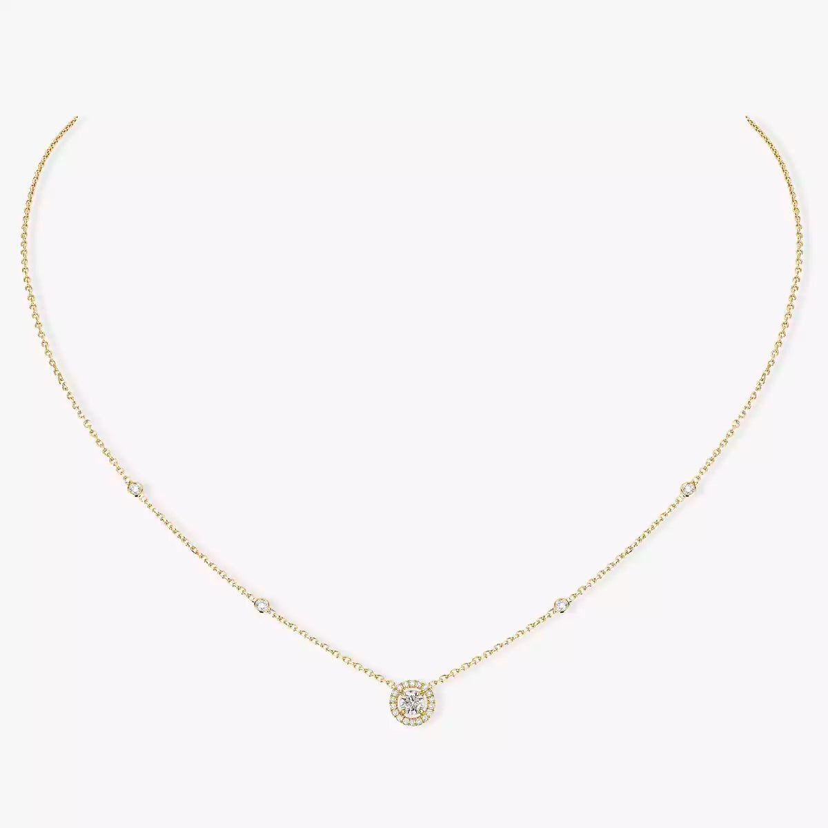 [Cadisa]Diamond Necklace 0,20ct Brilliant Shape Joy