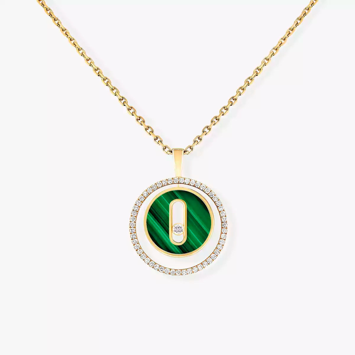 [Cadisa]Lucky Move Diamond Necklace in Rose Gold and White Mother-of-Pearl