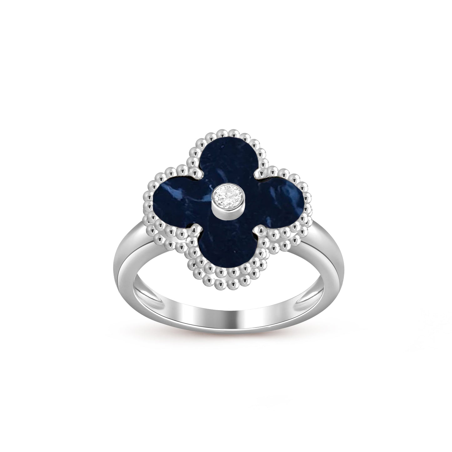 [Gaonasi]CLOVER SILVER DIOMND RING COLLECTION