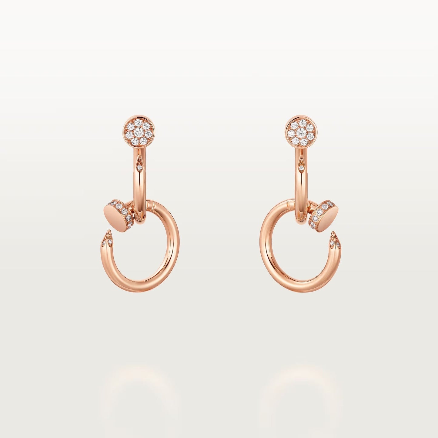 [Gaonasi Jewelry]JUSTE HALF DIAMOND DOUBLE EARRINGS