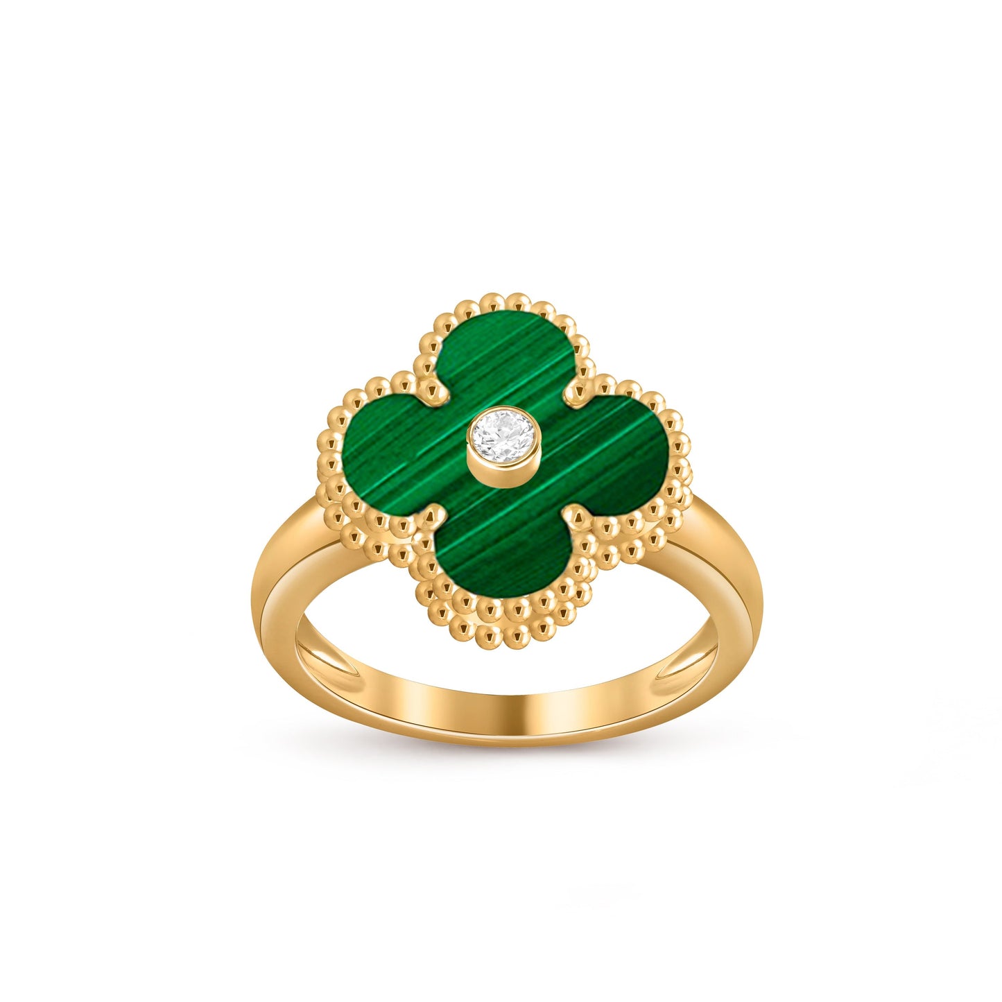 [Gaonasi]CLOVER DIAMOND RING GOLD COLLECTION