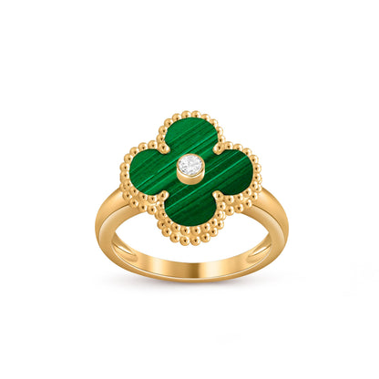 [Gaonasi]CLOVER DIAMOND RING GOLD COLLECTION
