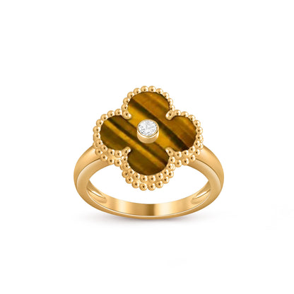 [Gaonasi]CLOVER DIAMOND RING GOLD COLLECTION