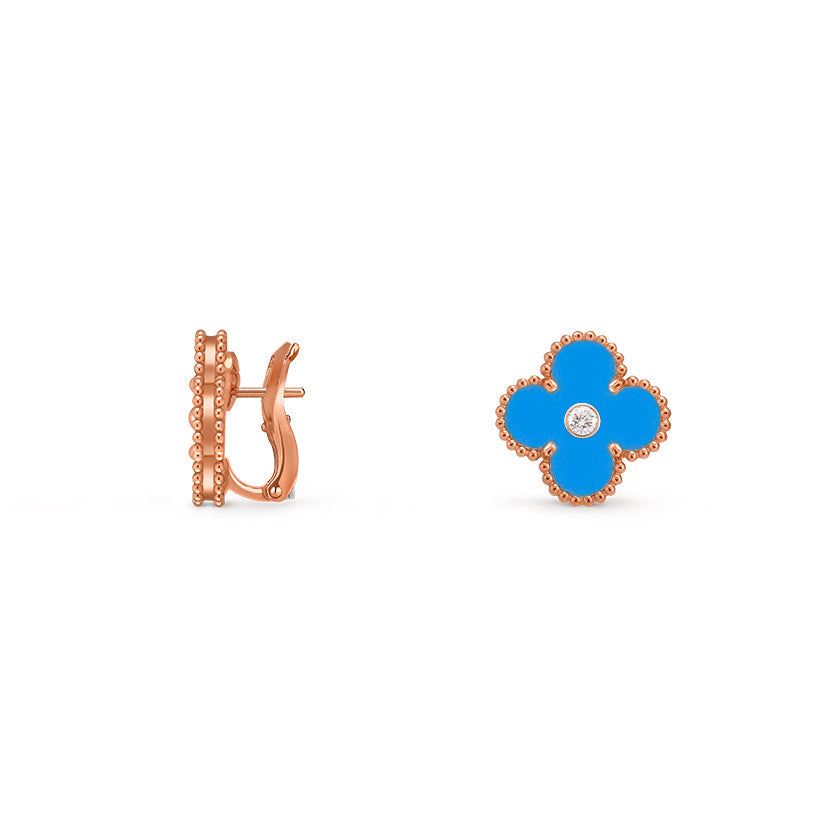 [Gaonasi]CLOVER 15MM MOP DIAMOND EARRINGS COLLECTION