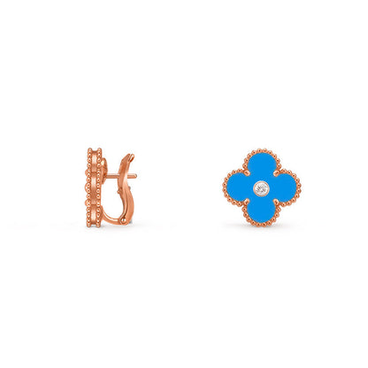 [Gaonasi]CLOVER 15MM MOP DIAMOND EARRINGS COLLECTION