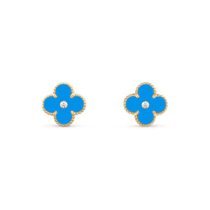 [Gaonasi]CLOVER  15MM DIAMOND EARRINGS COLLECTION