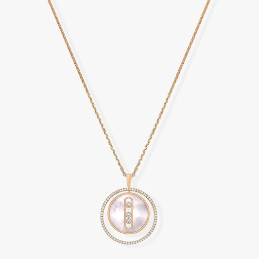 [Cadisa]LUCKY MOVE MM NACRE BLANCHE DIAMOND NECKLACE