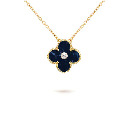 [Gaonasi]CLOVER 15MM DIAMOND SINGLE FLOWER NECKLACE COLLECTION