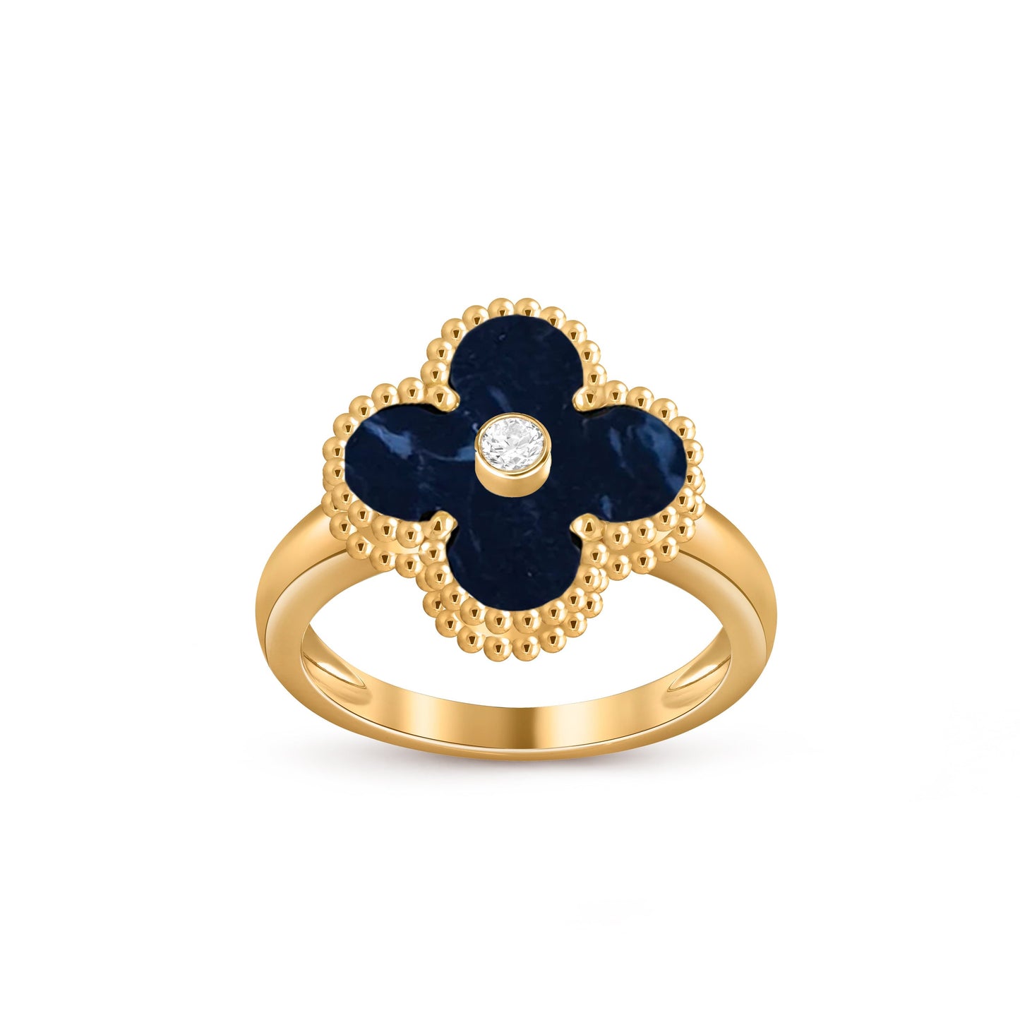 [Gaonasi]CLOVER DIAMOND RING GOLD COLLECTION