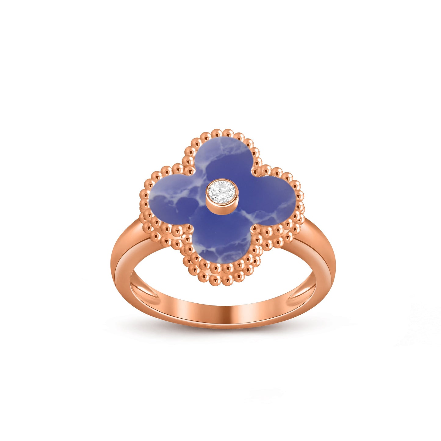 [Gaonasi]CLOVER DIAMOND RING ROSE GOLD COLLECTION