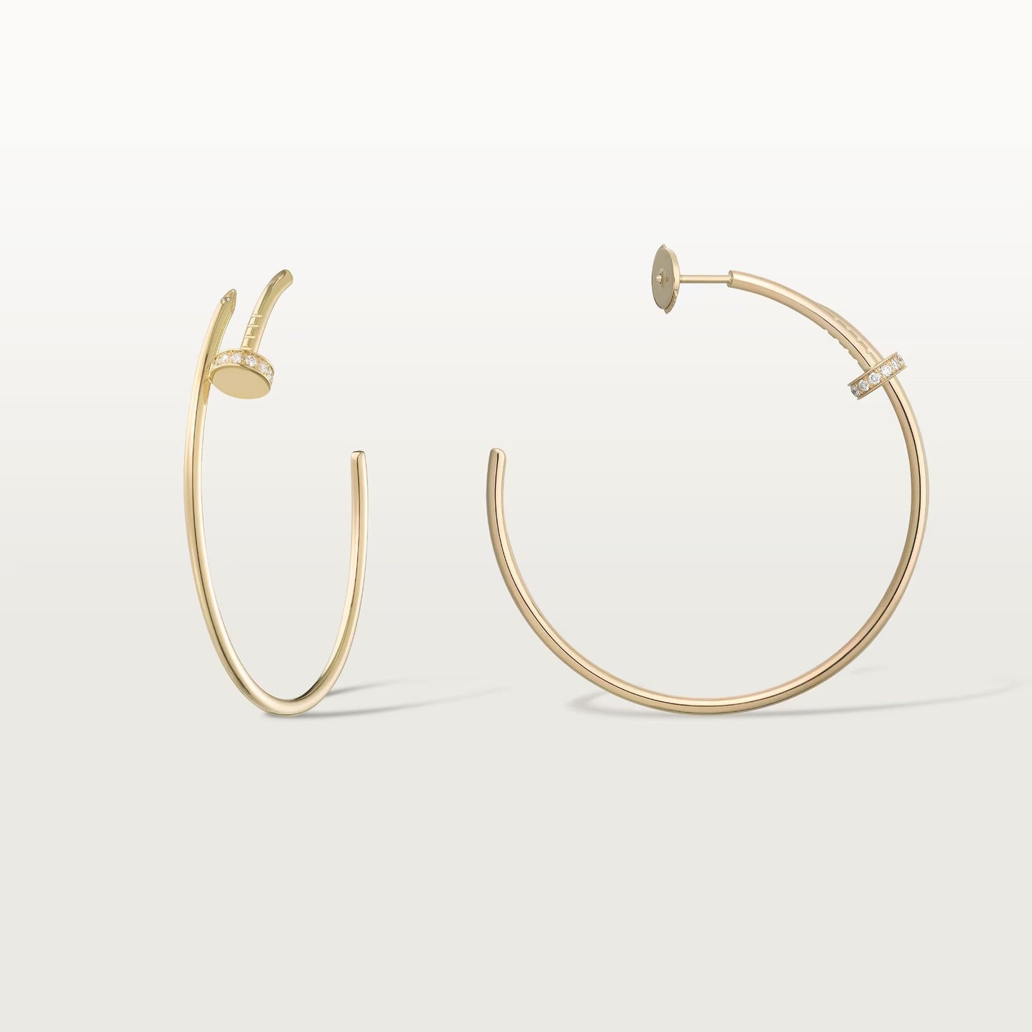 [Gaonasi Jewelry]JUSTE HALF DIAMOND LARGE EARRINGS