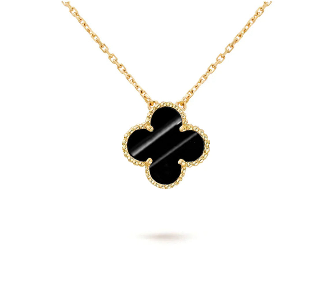 [Gaonasi]CLOVER 15MM SINGLE FLOWER NECKLACE COLLECTION