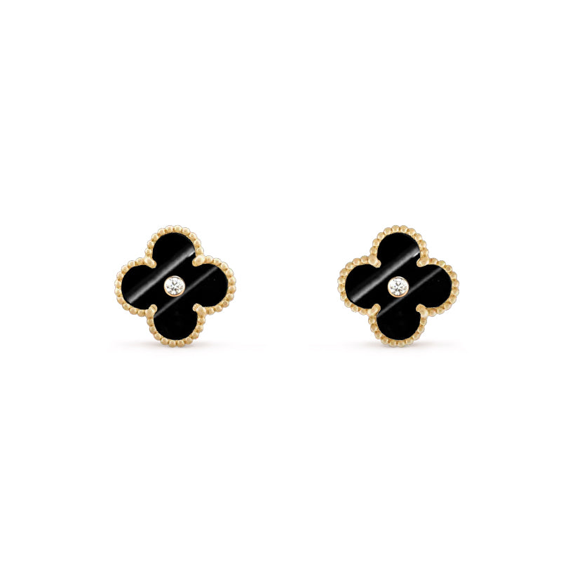 [Gaonasi]CLOVER  15MM DIAMOND EARRINGS COLLECTION