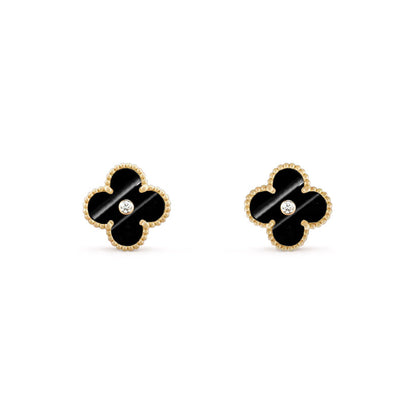 [Gaonasi]CLOVER  15MM DIAMOND EARRINGS COLLECTION