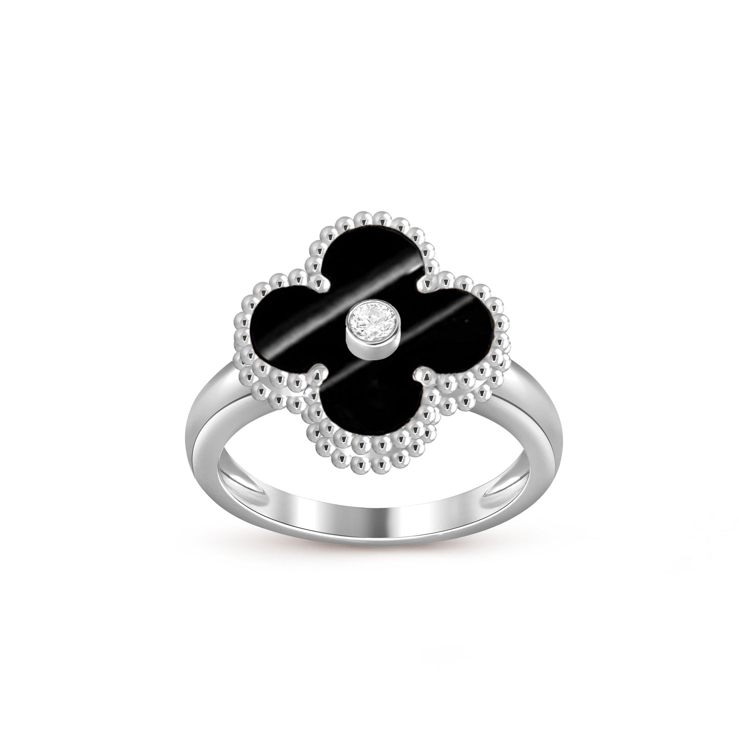 [Gaonasi]CLOVER SILVER DIOMND RING COLLECTION