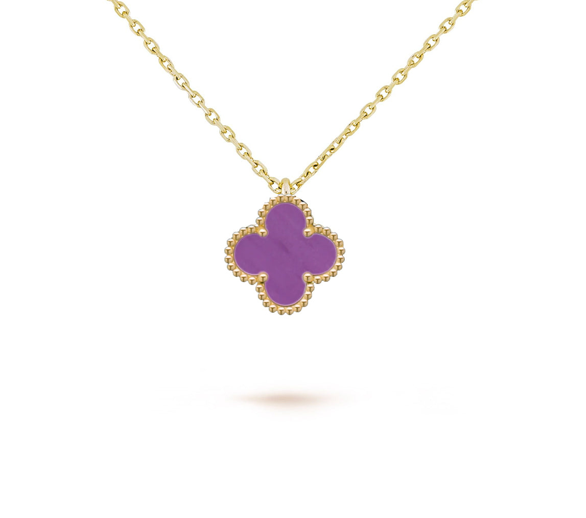 [Gaonasi]CLOVER MINI 9.5MM CARNELIANS NECKLACE COLLECTION