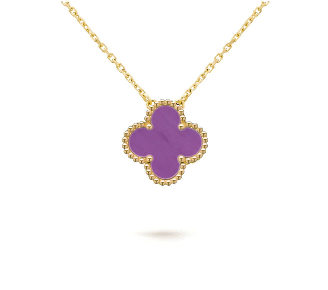 [Gaonasi]CLOVER 15MM SINGLE FLOWER NECKLACE COLLECTION
