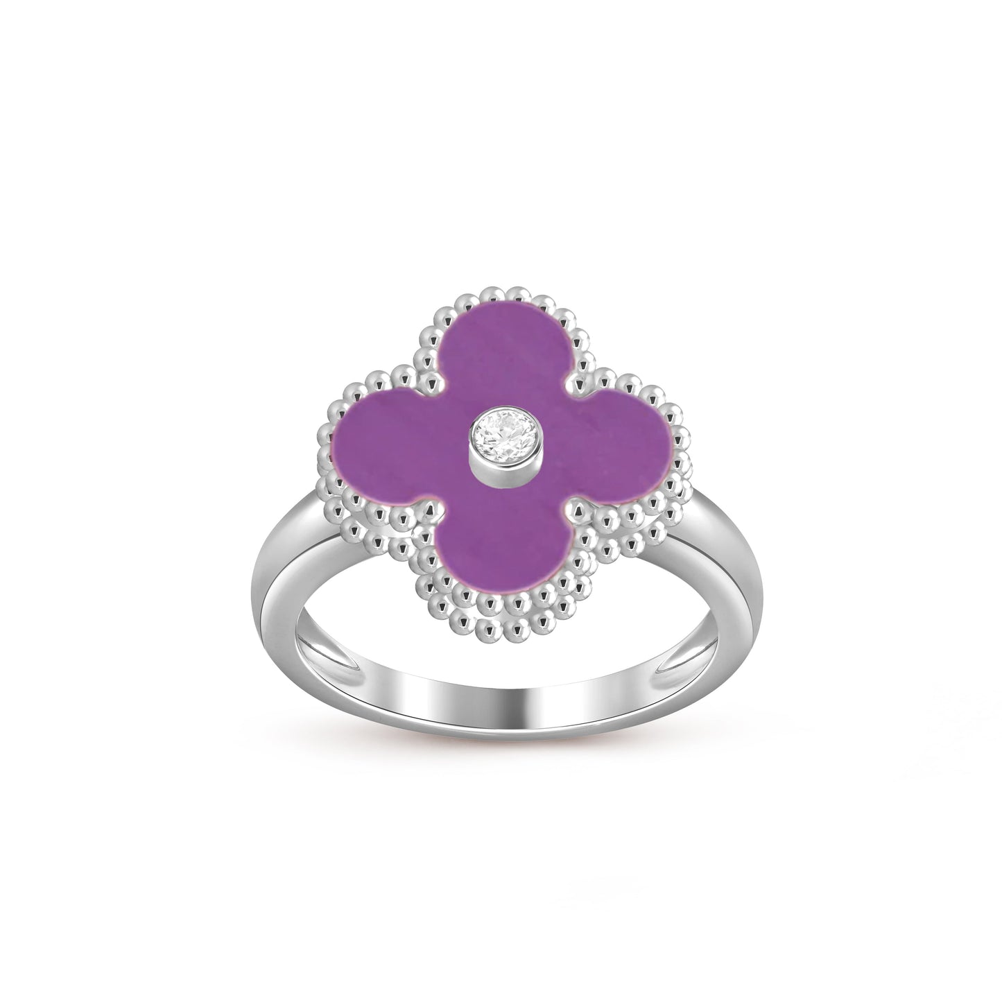 [Gaonasi]CLOVER SILVER DIOMND RING COLLECTION
