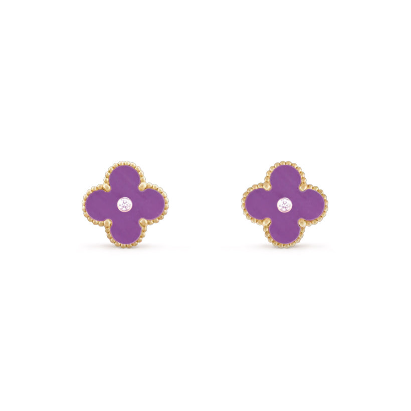 [Gaonasi]CLOVER  15MM DIAMOND EARRINGS COLLECTION