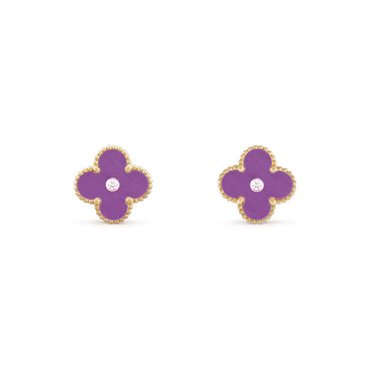 [Gaonasi]CLOVER  15MM DIAMOND EARRINGS COLLECTION
