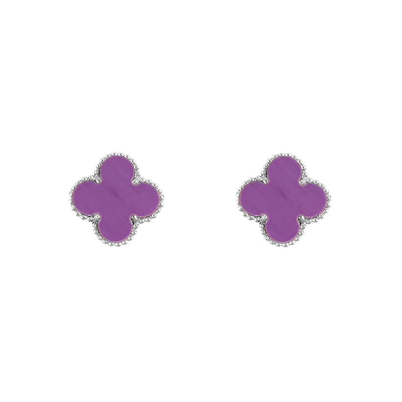 [Gaonasi]CLOVER SILVER 15MM EARRINGS COLLECTION