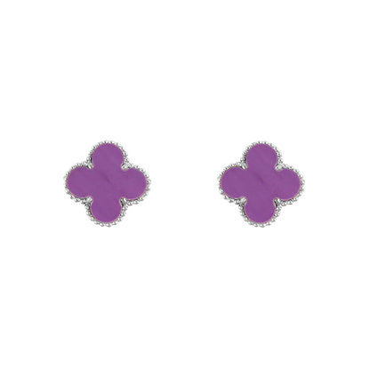 [Gaonasi]CLOVER SILVER 15MM EARRINGS COLLECTION