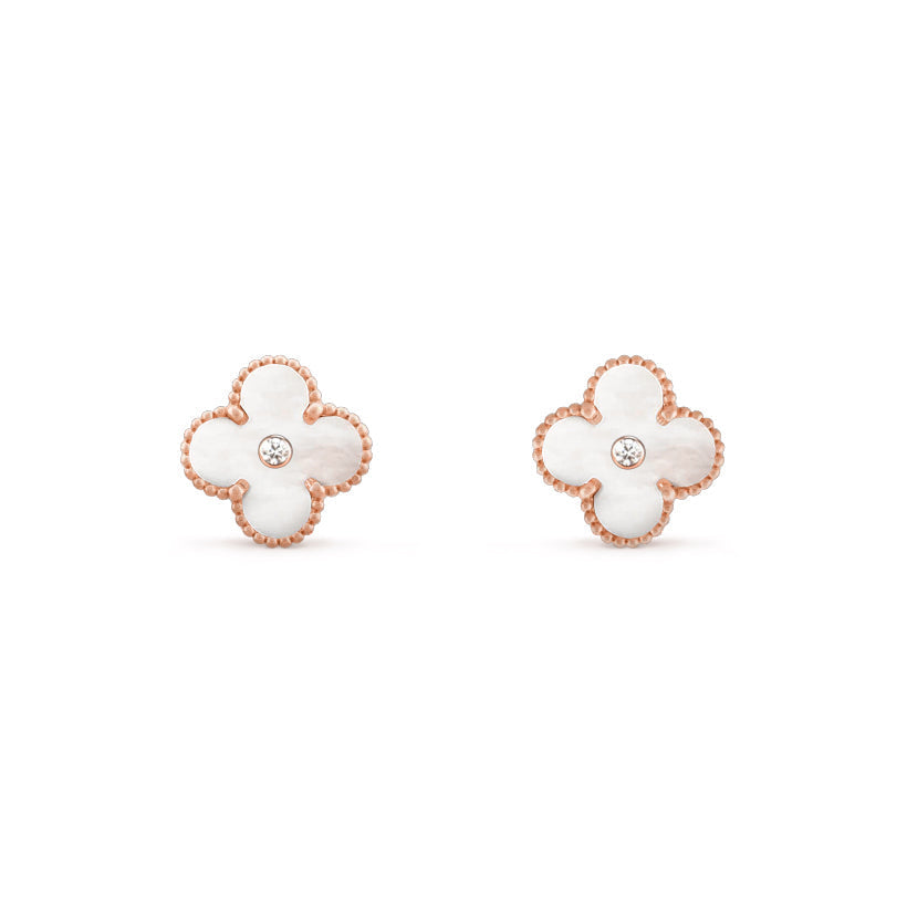 [Gaonasi]CLOVER  15MM DIAMOND EARRINGS COLLECTION