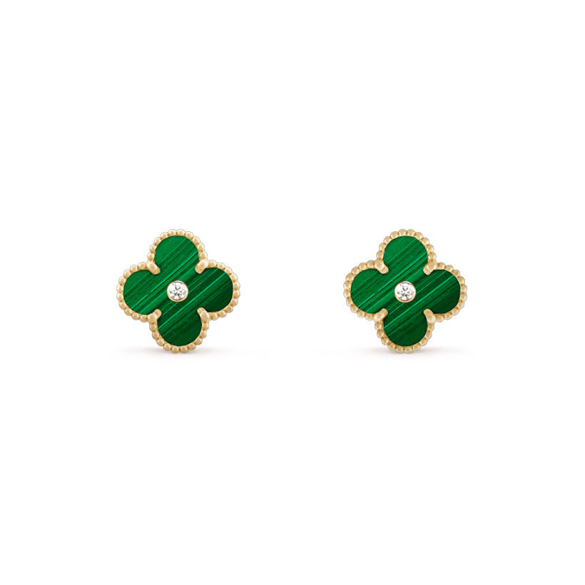 [Gaonasi]CLOVER  15MM DIAMOND EARRINGS COLLECTION