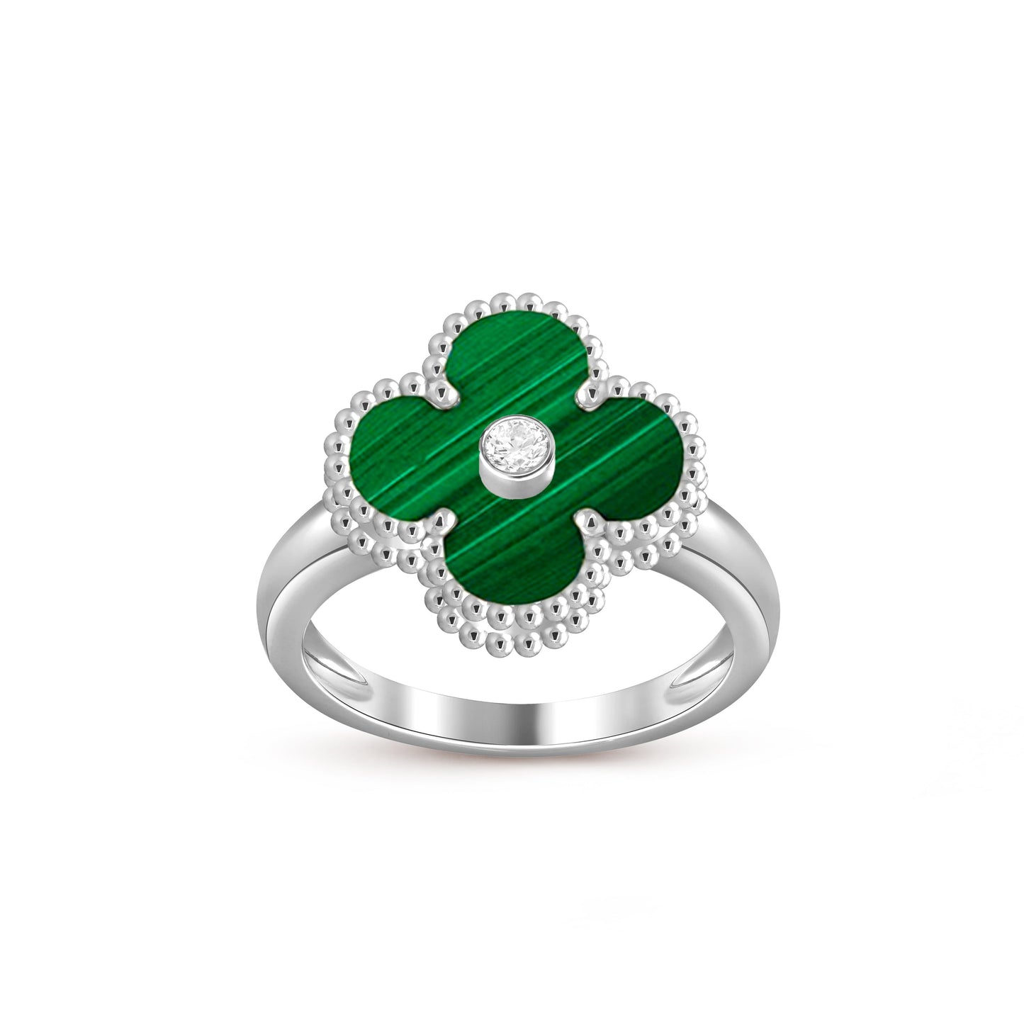 [Gaonasi]CLOVER SILVER DIOMND RING COLLECTION