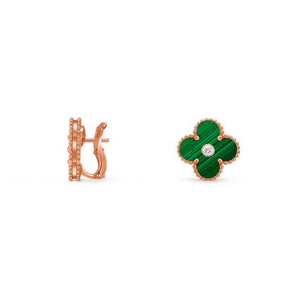 [Gaonasi]CLOVER 15MM MOP DIAMOND EARRINGS COLLECTION
