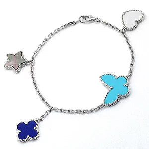 [Gaonasi]LUCKY SPRING SILVER BRACELET 4 MOTIF