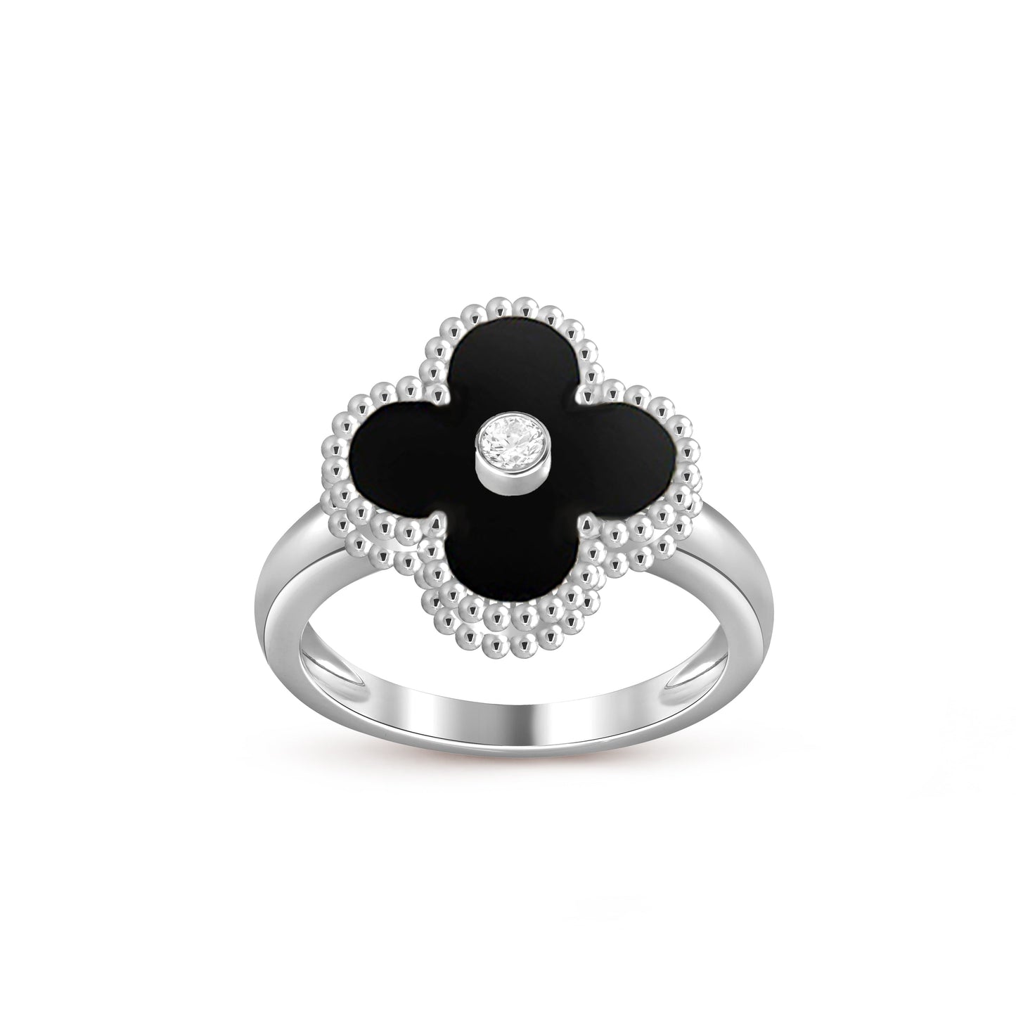 [Gaonasi]CLOVER SILVER DIOMND RING COLLECTION