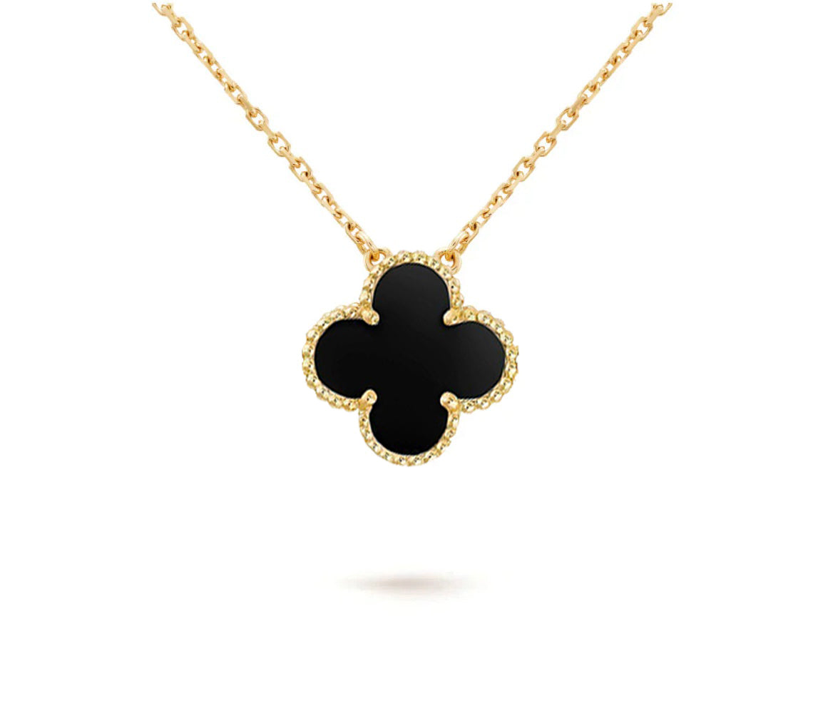 [Gaonasi]CLOVER 15MM SINGLE FLOWER NECKLACE COLLECTION