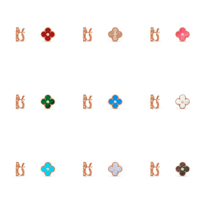 [Gaonasi]CLOVER 15MM MOP DIAMOND EARRINGS COLLECTION
