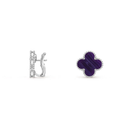 [Gaonasi]CLOVER SILVER 15MM MOP EARRINGS COLLECTION