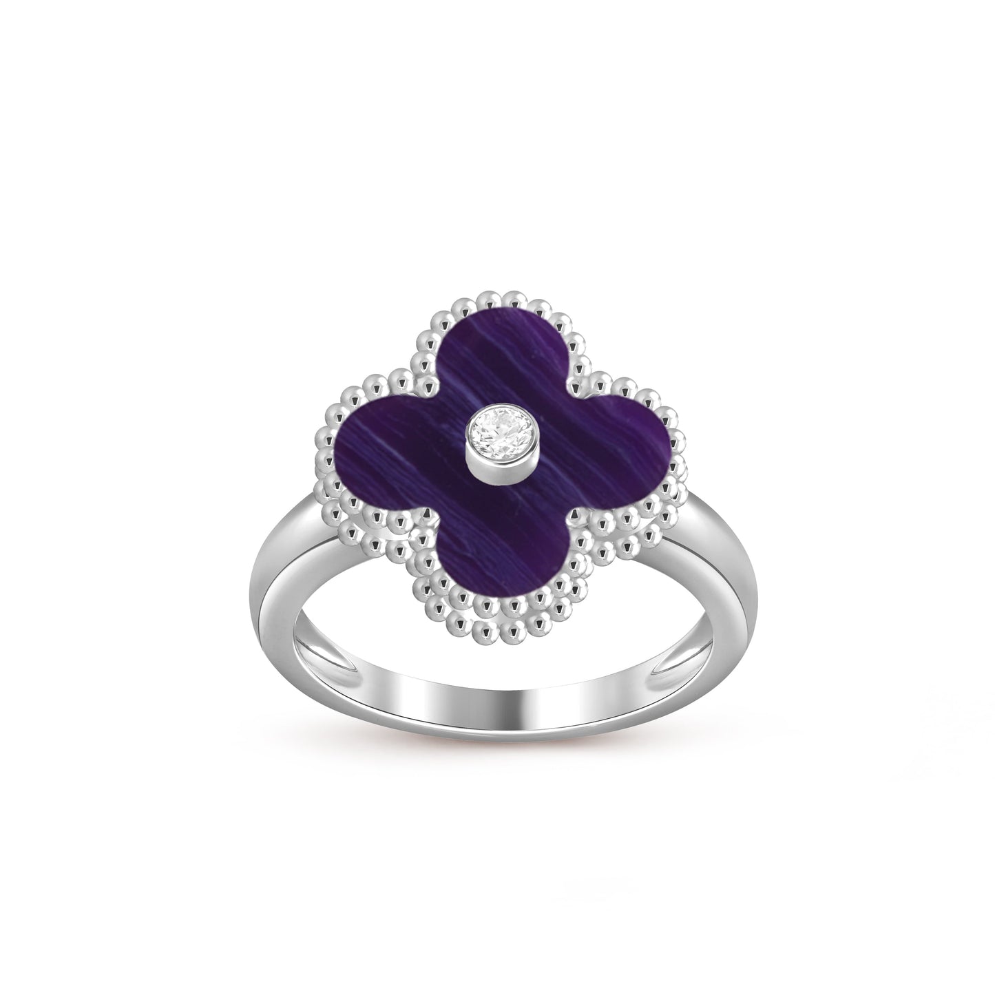 [Gaonasi]CLOVER SILVER DIOMND RING COLLECTION