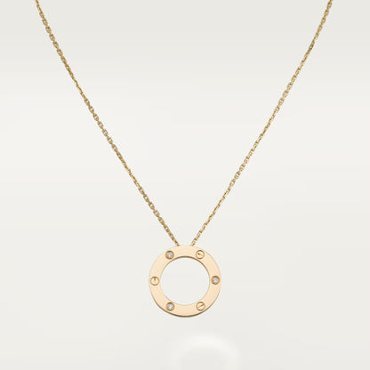 [Gaonasi Jewelry]LOVE NECKLACE 16MM 3 DIAMONDS