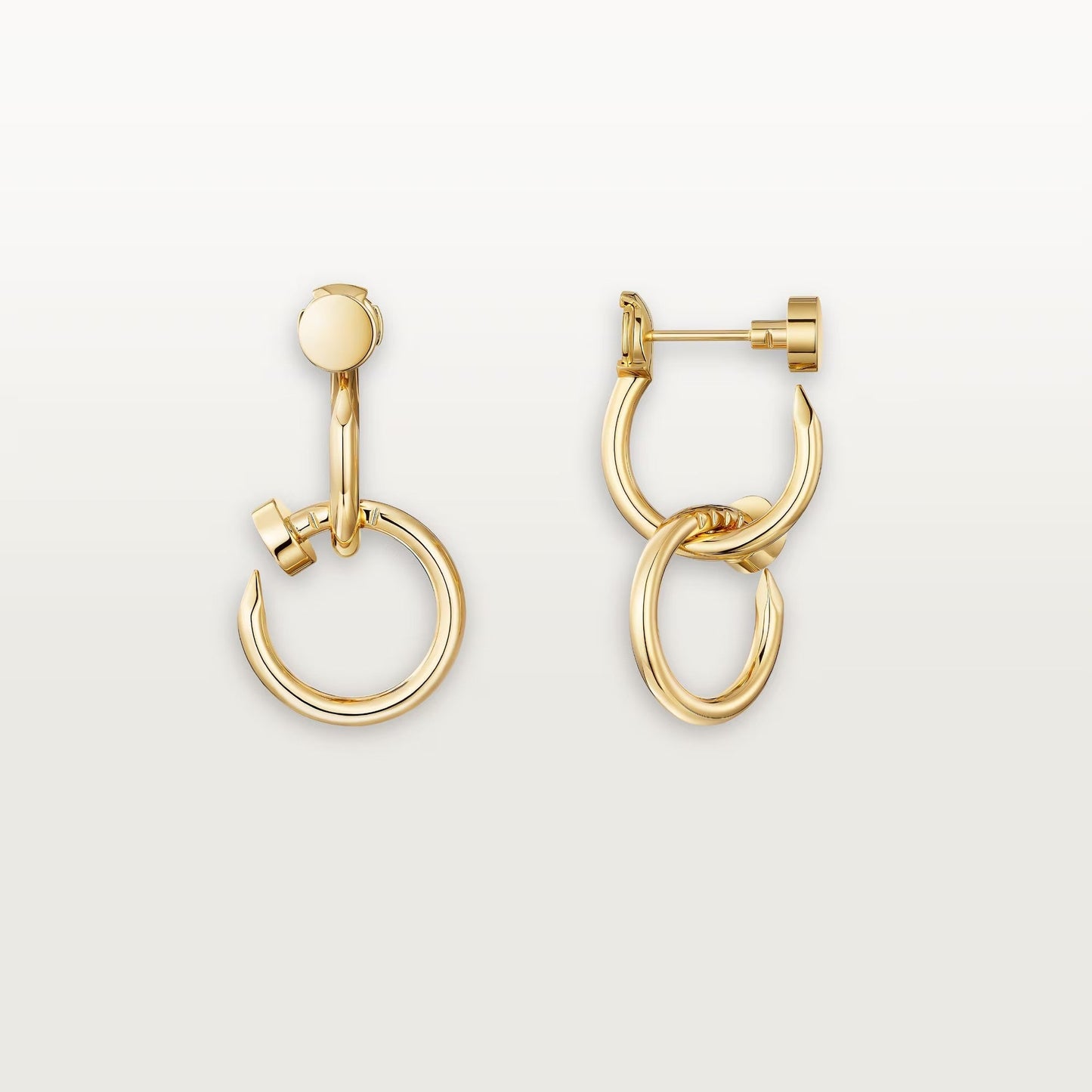[Gaonasi Jewelry]JUSTE NO DIAMOND DOUBLE EARRINGS