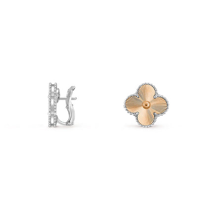 [Gaonasi]CLOVER SILVER 15MM MOP EARRINGS COLLECTION