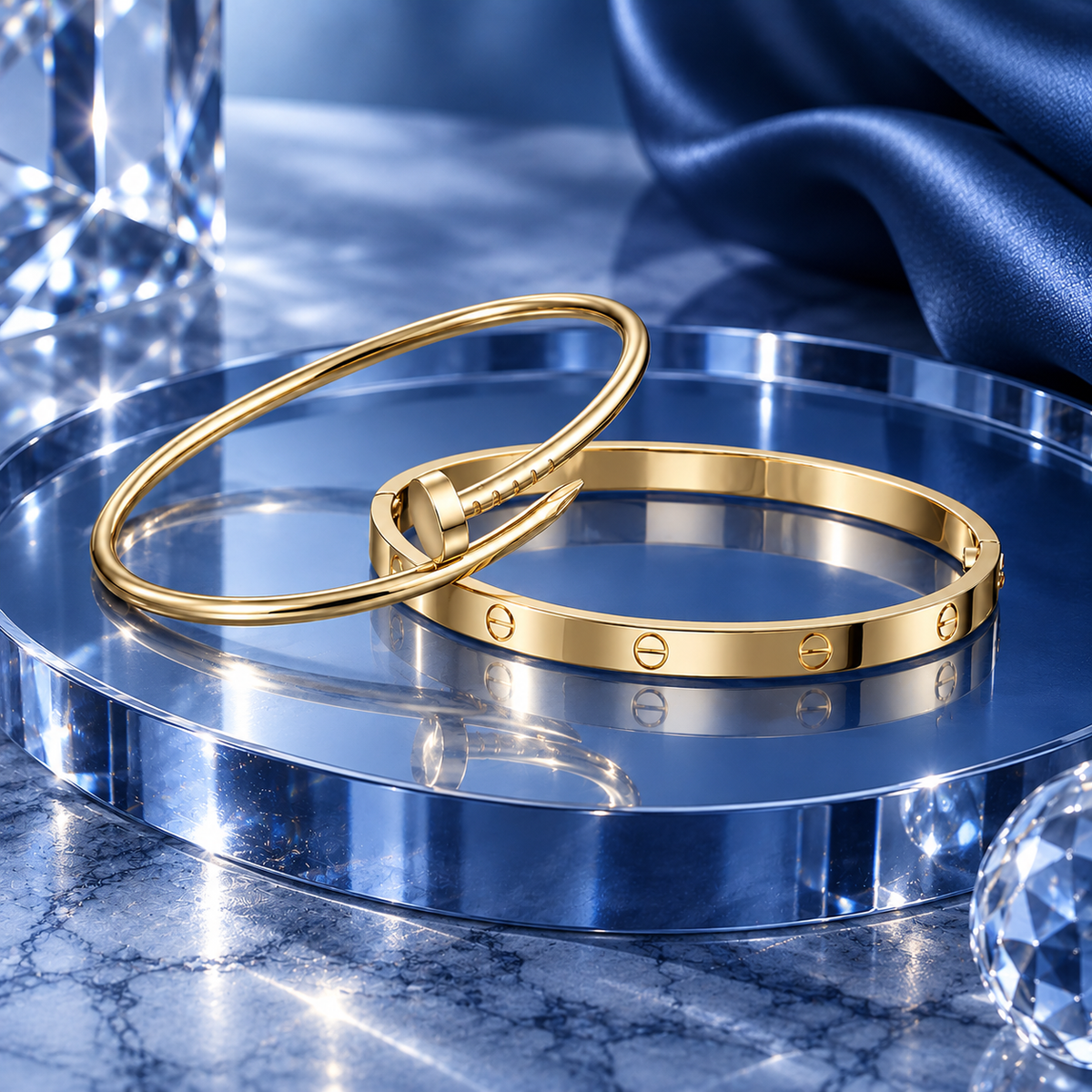 [Cadisa] LOVE & JUSTE Classic Bracelet Stack Set