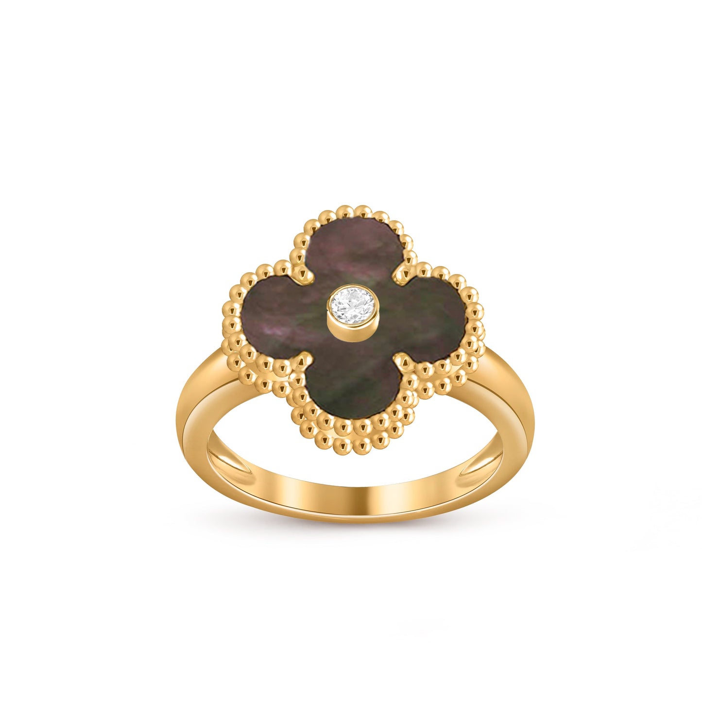 [Gaonasi]CLOVER DIAMOND RING GOLD COLLECTION