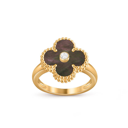 [Gaonasi]CLOVER DIAMOND RING GOLD COLLECTION
