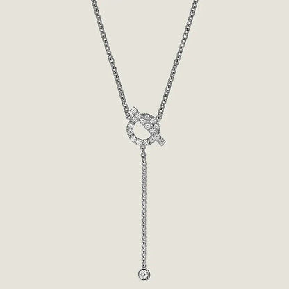 [Gaonasi]FINESSE SILVER DIAMOND NECKLACE