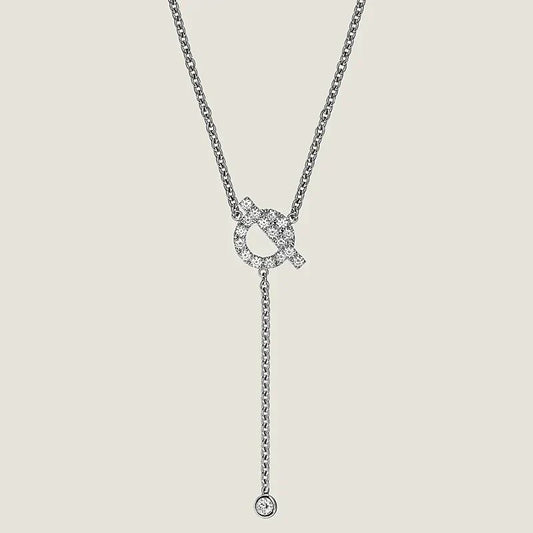 [Gaonasi]FINESSE SILVER DIAMOND NECKLACE