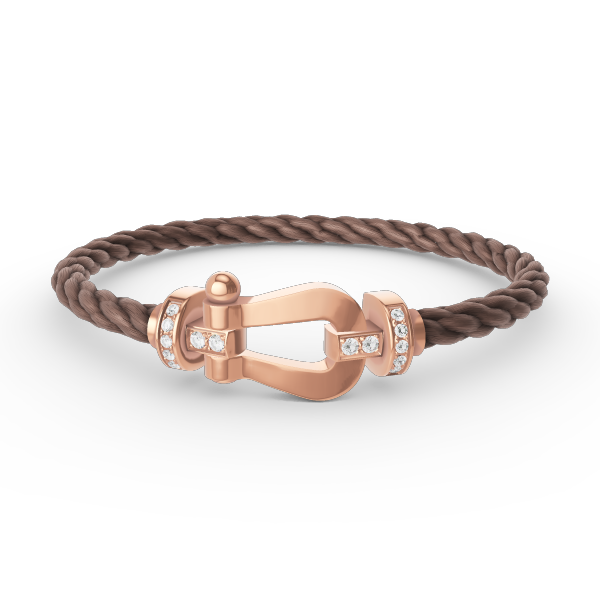 [Gaonasi]FORCE LARGE HORSESHOE HALF DIAMOND BRACELET ROSE GOLD