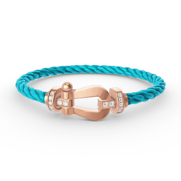 [Gaonasi]FORCE LARGE HORSESHOE HALF DIAMOND BRACELET ROSE GOLD