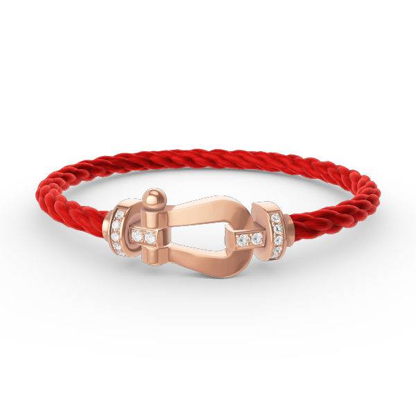 [Gaonasi]FORCE LARGE HORSESHOE HALF DIAMOND BRACELET ROSE GOLD